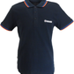 Lambretta Navy Blue Retro Target Logo Twin Tipped Polo Shirts