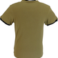 Trojan Mens Camel Brown Artist logo 100% Cotton Peach T-Shirt