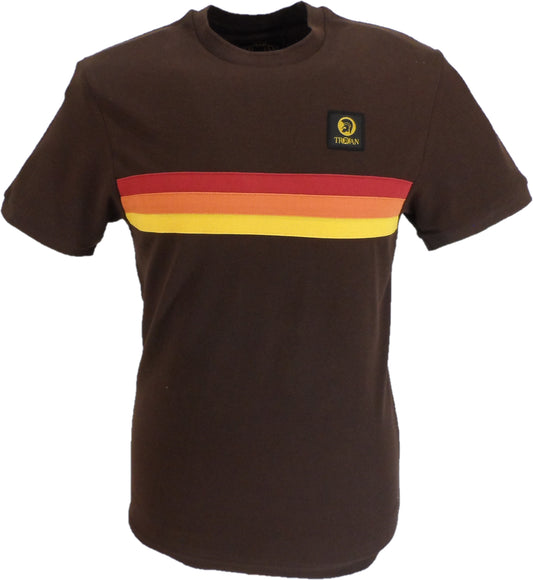 Trojan Mens Brown Retro Pique T Shirt