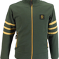 Trojan Mens Army Green Sleeve Stripe Zip Track Tops