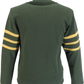 Trojan Mens Army Green Sleeve Stripe Zip Track Tops