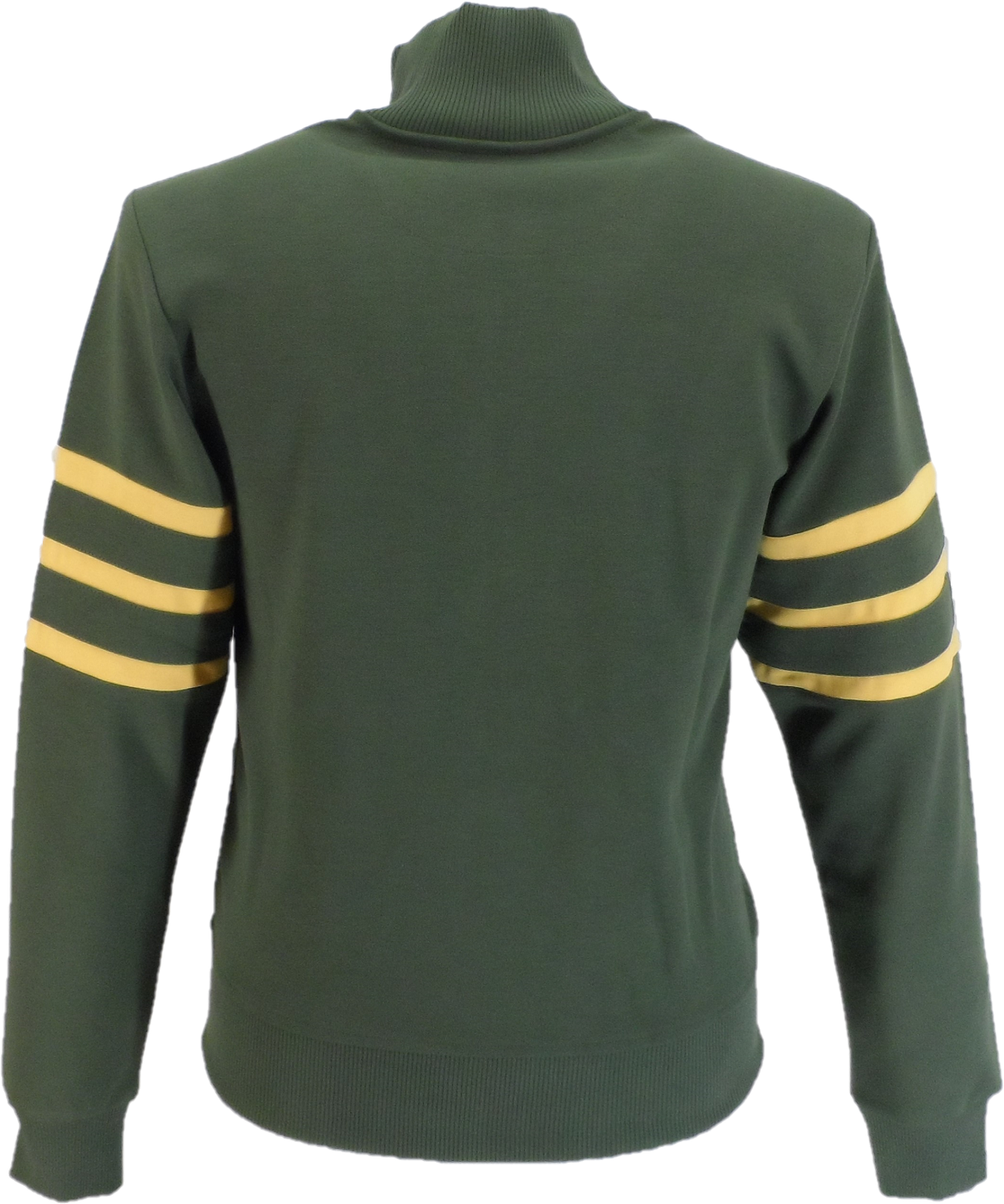 Trojan Mens Army Green Sleeve Stripe Zip Track Tops