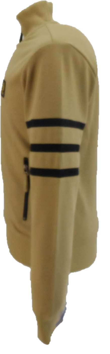 Trojan Mens Camel Brown Sleeve Stripe Zip Track Tops