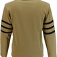 Trojan Mens Camel Brown Sleeve Stripe Zip Track Tops