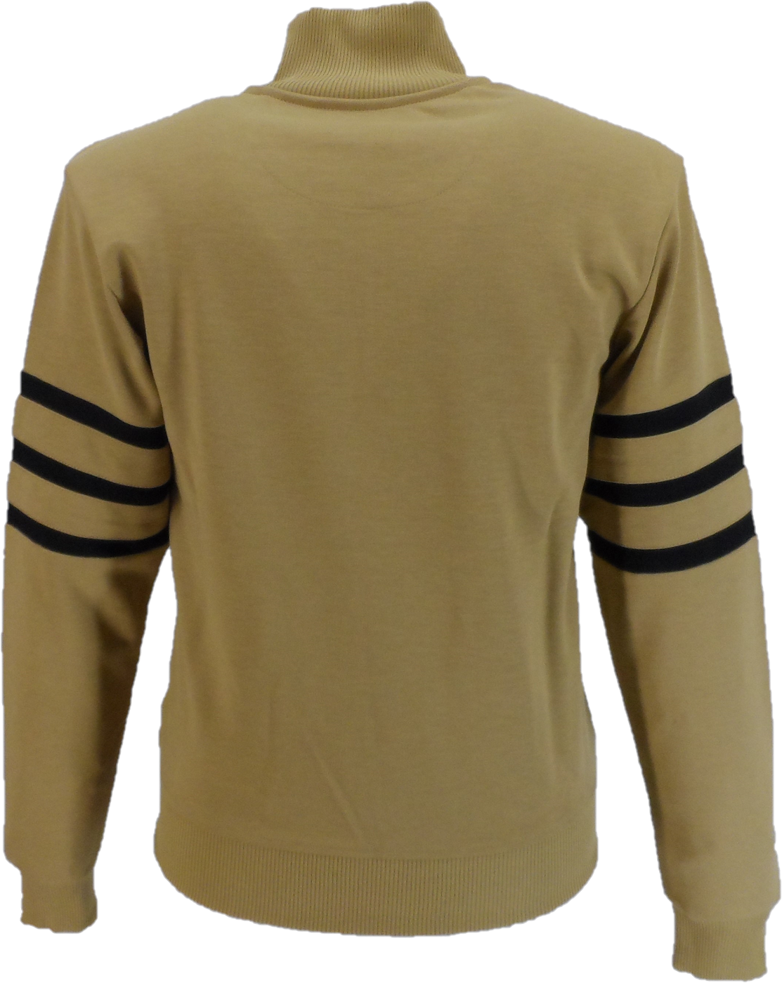 Trojan Mens Camel Brown Sleeve Stripe Zip Track Tops