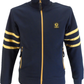 Trojan Mens Navy Blue Sleeve Stripe Zip Track Tops