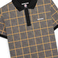 Lambretta Mens Steel Grey Big Check Polo Shirts