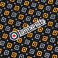 Lambretta Mens Black Gold Geometric Print Cotton Polo Shirts