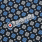 Lambretta Mens Navy Blue Geometric Print Cotton Polo Shirts