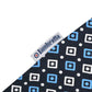 Lambretta Mens Navy Blue Geometric Print Cotton Polo Shirts