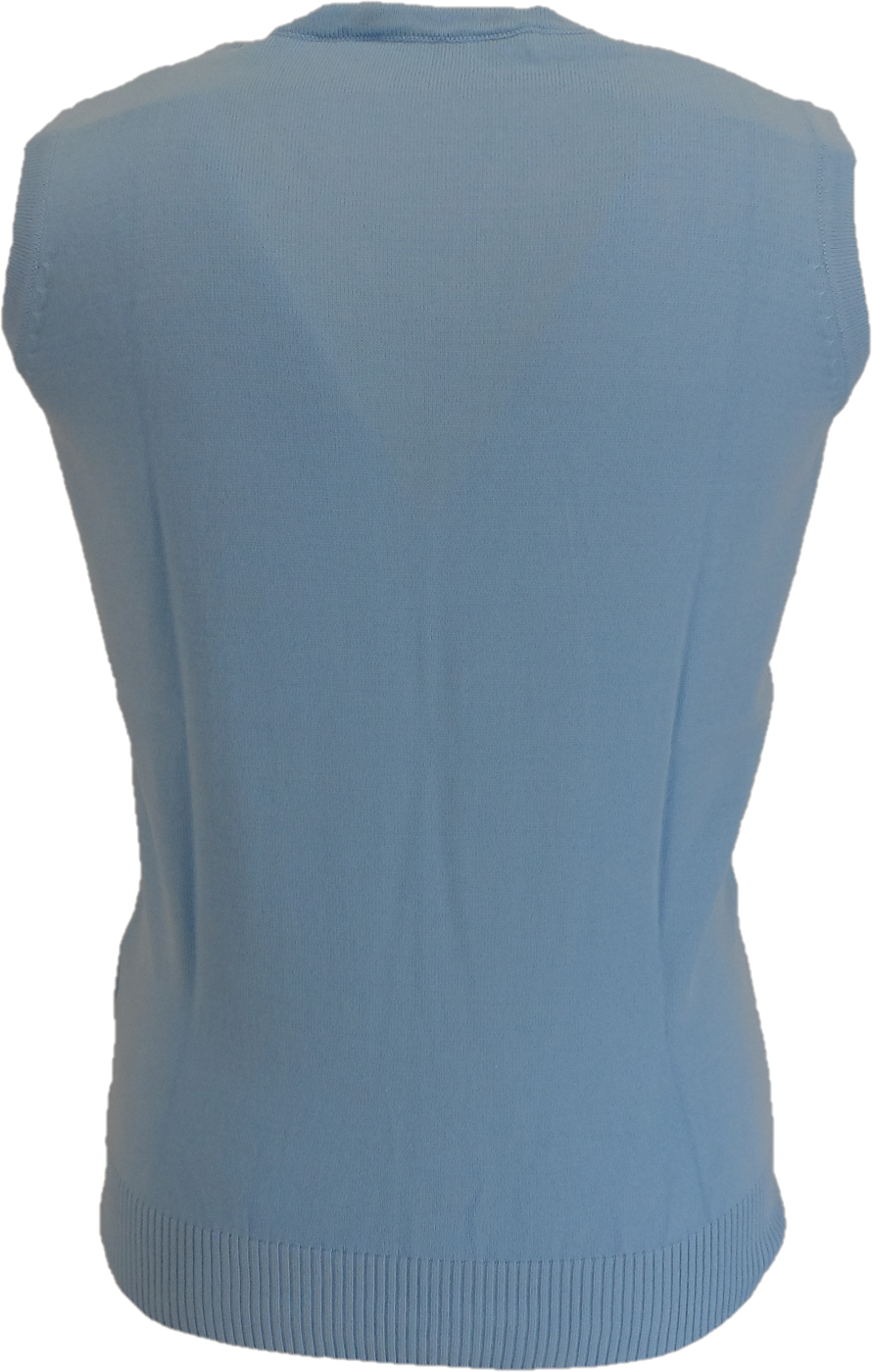 Relco Sky Blue Classic Retro Tank Tops