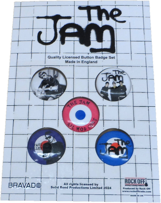 The Jam All Mod Cons Button Badge 5 Pack Set