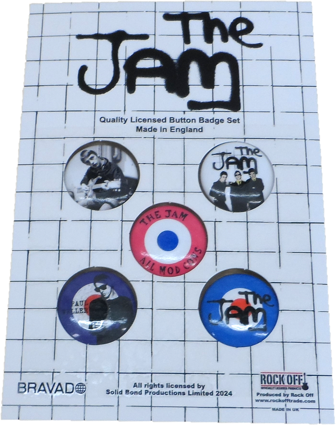 The Jam All Mod Cons Button Badge 5 Pack Set