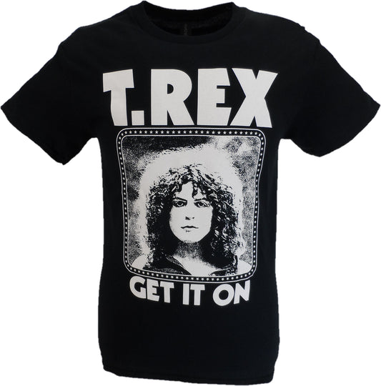 Mens Black Official T Rex Bolan Get it On T Shirt