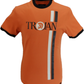 Trojan Records Orange Classic Twin Stripe 100% Cotton T-Shirt