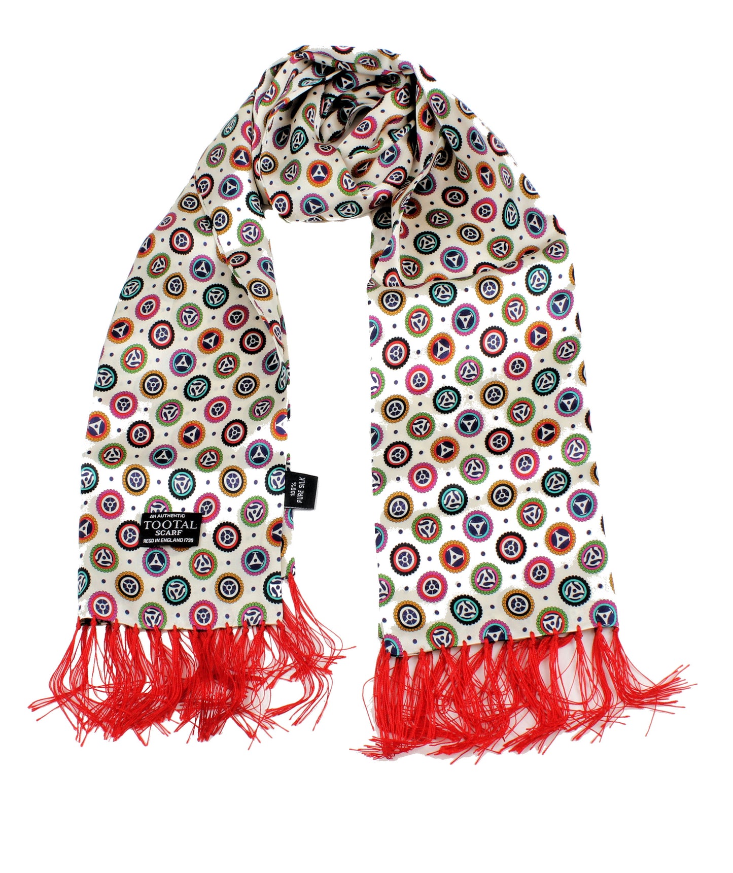 Tootal Mens Retro Geo Print 100% Silk Scarves