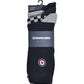 Lambretta Mens 3 Pair Grey/Navy Pack of Retro Socks