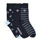 Lambretta Mens 3 Pair Pack of Navy/Grey Retro Socks