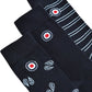 Lambretta Mens 3 Pair Pack of Navy/Grey Retro Socks