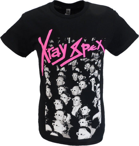 Mens Black Official X Ray Spex Crowd Shot T Shirt