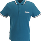 Lambretta Gulf Coast Blue Retro Target Logo 100% Cotton Polo Shirts