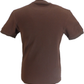 Trojan Mens Chocolate Brown Racing Stripe Pique T Shirt