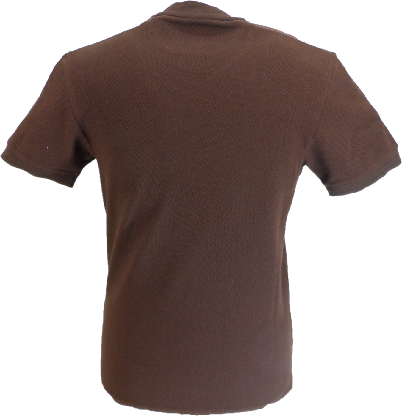 Trojan Mens Chocolate Brown Racing Stripe Pique T Shirt