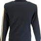 Trojan Mens Black Twin-Stripe Contrast Zip Retro Track Tops