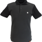 Trojan Mens Black Houndstooth Panel Polo Shirt