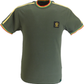 Trojan Mens Army Green Tipped Pique T Shirt