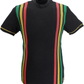 Trojan Mens Black Printed Stripe T Shirt