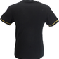 Trojan Mens Black Printed Stripe T Shirt