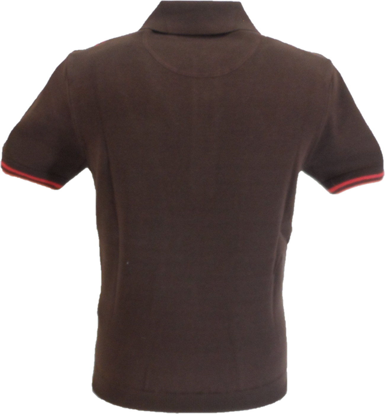 Trojan Mens Chocolate Brown Stripe Front Panel Polo Shirts