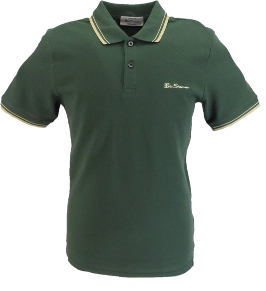 Ben Sherman Men's Jungle Green Signature 100% Cotton Polo Shirt