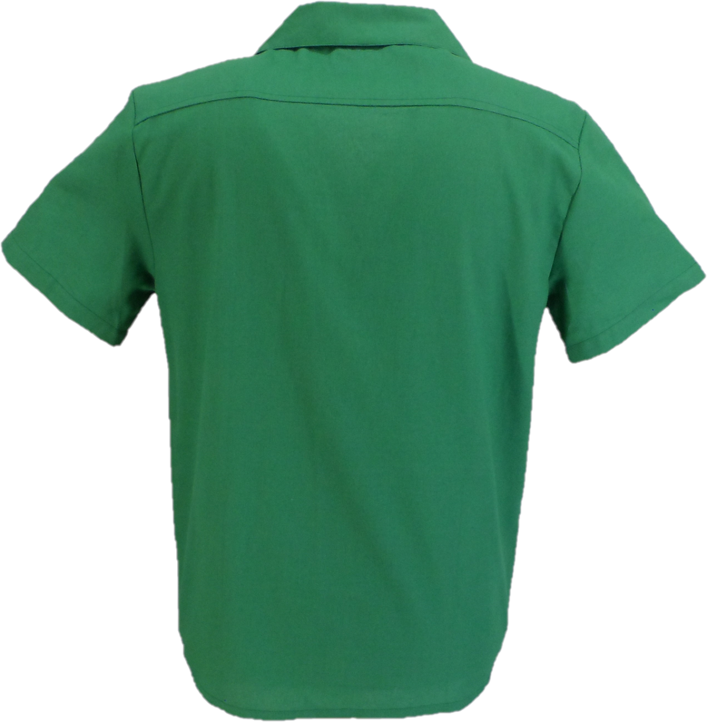 Mazeys Mens  Retro Green/Cream Rockabilly Bowling Shirts