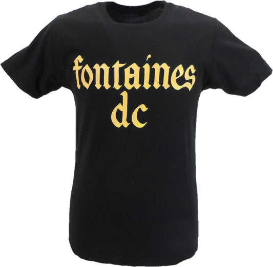 Mens Black Official Fontaines D.C Gothic Logo T Shirt