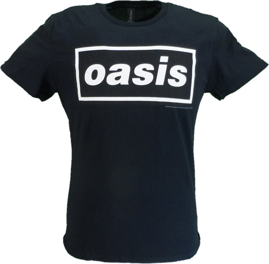 Ladies Black Official Oasis Decca Logo T Shirt