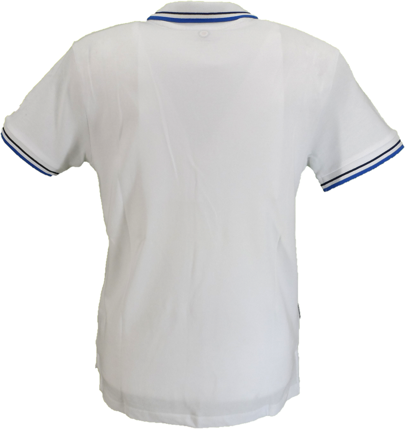 Lambretta White Blue Retro Target Logo 100% Cotton Polo Shirts