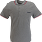 Lambretta Grey Marl Retro 100% Cotton Polo Shirt