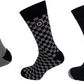 Lambretta Mens 3 Pair Grey/Navy Pack of Retro Socks