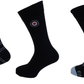 Lambretta Mens 3 Pair Pack of Navy/Grey Retro Socks