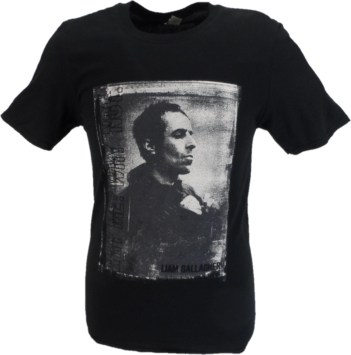 Mens Official Licensed Liam Gallagher Black T Shirt