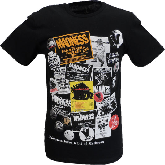 Mens Black Official Madness Posters and Stickers T Shirt