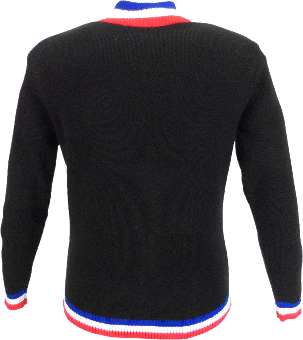 Mazeys Mens Black Retro Stripe Knitted Cycling Top