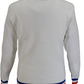 Mazeys Mens White Retro Stripe Knitted Cycling Top