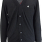 Merc Mens Harris Black V Neck Knitted Cardigan