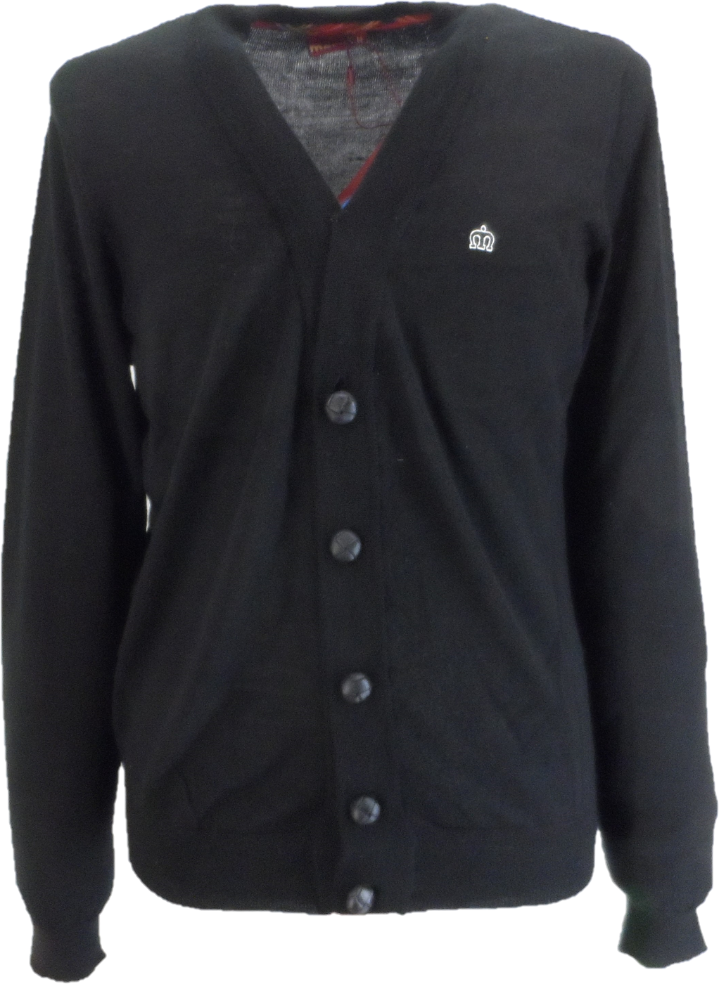 Merc Mens Harris Black V Neck Knitted Cardigan