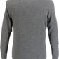 Mazeys Mens Grey Modern World Crew Neck Jumper