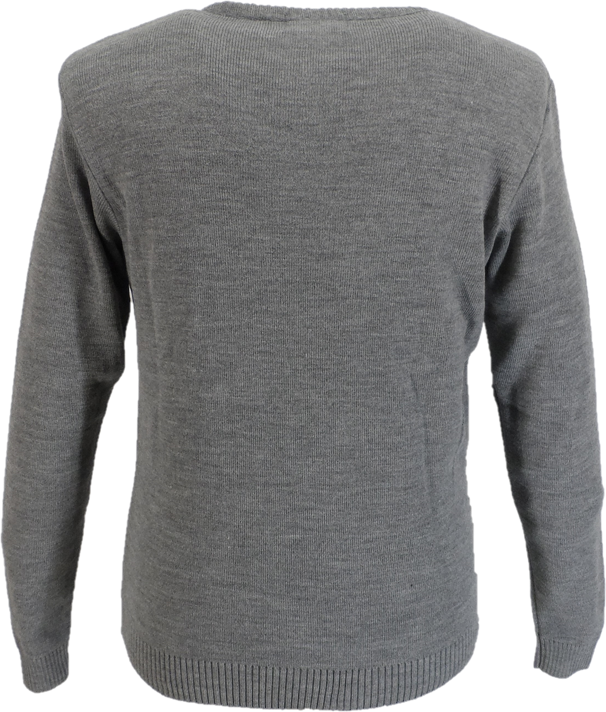 Mazeys Mens Grey Modern World Crew Neck Jumper