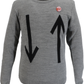 Mazeys Mens Grey Modern World Crew Neck Jumper